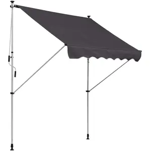 Comparateur de prix : Store banne manuel rétractable - OUTSUNNY - 2m - Gris - Polyester haut...