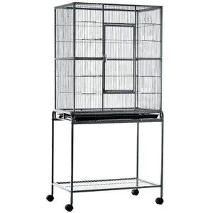PawHut Cage à Oiseaux Portable avec 4 Mangeoires et 4 Perchoirs Pratiq...Vendu paraosom
