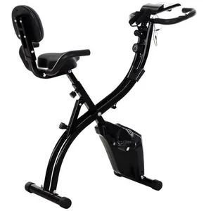 Comparateur de prix : HOMCOM Vélo d'appartement -Pliant - 8 niveaux de résistance magnétique - Noir
