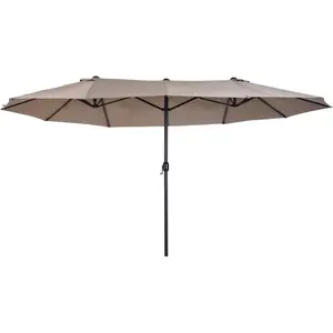 Comparateur de prix : Outsunny - parasol - Acier - 460x270x240cm - Marron