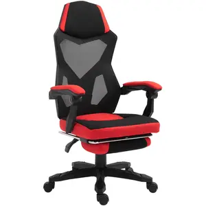 HOMCOM Vinsetto Fauteuil gaming chaise gamer dossier et hauteur réglab... pas cher