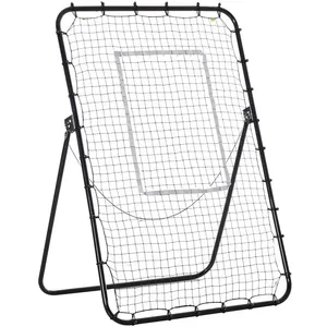 Comparateur de prix : HOMCOM - filet de rebond de football - PE - 123x73x178.5cm - Noir, Blanc