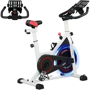 HOMCOM Vélo biking cardio vélo d'appartement écran LCD multifonction s...