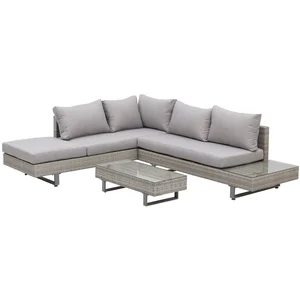 Comparateur de prix : Outsunny Ensemble salon de jardin d'angle 5 places design contemporain