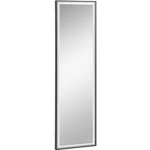 Comparateur de prix : HOMCOM - Miroir mural - Alliage d'aluminium - 120x35cm - Noir