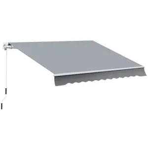 Comparateur de prix : Outsunny Store banne manuel rétractable alu. polyester imperméabilisé ...