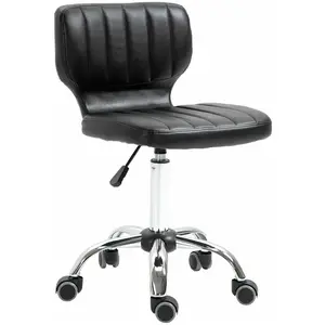 Comparateur de prix : HOMCOM Tabouret de massage réglable pivotant métal chromé matelassé noir