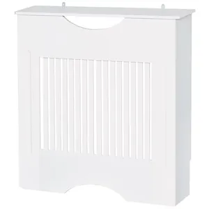 Cache-radiateur design HOMCOM - Panneau 78 x 19 x 82 cm - Blanc pas cher