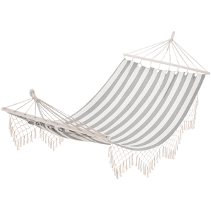 Comparateur de prix : Outsunny Hamac de voyage portable style hippie chic toile de hamac dim...