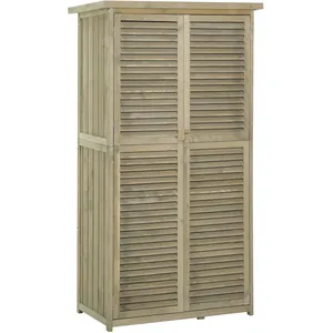 Armoire de Jardin - OUTSUNNY - Remise pour Outils - 2 étagères - Porte... pas cher