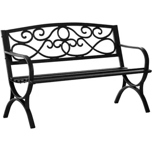 Comparateur de prix : Outsunny Banc de jardin 2 places banquette extérieur terrasse patio do...