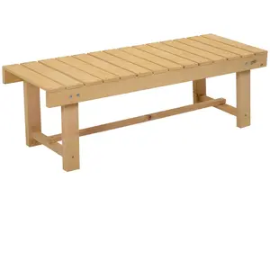 Outsunny Banc de jardin 2 places style rural chic assise lattes sapin pré-huilé pas cher