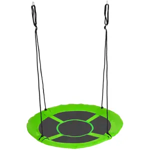 Comparateur de prix : Balançoire nid d'oiseau ronde Ø 110 cm - OUTSUNNY - métal époxy et Oxf...