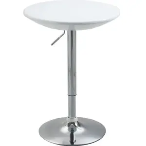 HOMCOM Table de Bar Ronde Mange-Debout Bistro pivotant Hauteur réglabl... pas cher