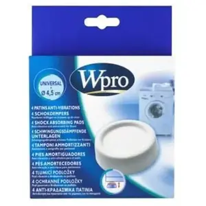 Comparateur de prix : Wpro - Pieds anti vibrations pour Lave-Linge w-pro 484000008531