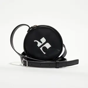 Courrèges - Mini sac bandoulière en Cuir Circle noir - 11x11 cm OS