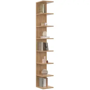 IDMarket Etagère murale suspendue façon hêtre 190 cm