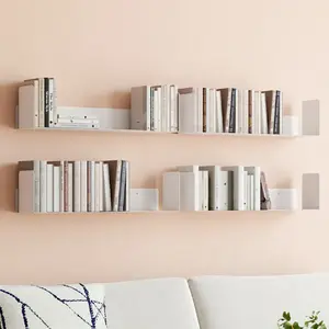 Idmarket Lot de 4 étagères 60x15 cm pour livres METRA blanches pas cher