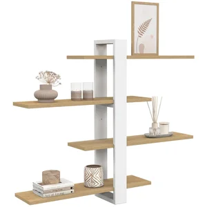Comparateur de prix : IDMARKET Etagère murale avec étagères coulissantes ORA 4 niveaux façon...