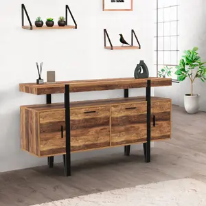 IDMARKET Buffet 140 cm AUSTRIA 4 portes pieds épingle pas cher
