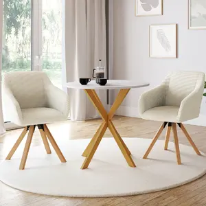 Comparateur de prix : IDMarket 2 CHAISES JANY BEIGE PIVO