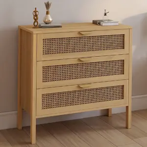 Comparateur de prix : IDMARKET COMMODE 3 TIROIRS EDHEN 80CM