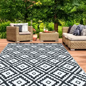 Comparateur de prix : ID MARKET - tapis exterieur BAHAMAS noir 160x260 cm
