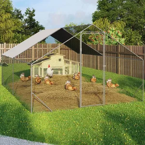 Comparateur de prix : IDMarket - Enclos poulailler 12 m² Parc grillagé 4x3 M Acier galvanisé