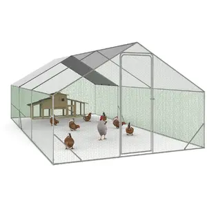 Comparateur de prix : IDMarket - Enclos poulailler 18 m² Parc grillagé 6x3 M Acier galvanisé