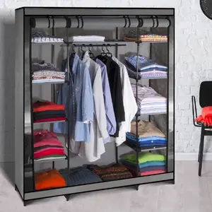IDMarket Armoire De Rangement Paris Dressing Penderie Xxl Tissu