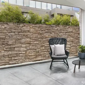 Comparateur de prix : ID MARKET - Brise vue occultant 1,8 x 10 m motif pierre 160 gr/m²