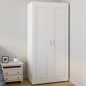 Comparateur de prix : IDMARKET Armoire 2 portes vito penderie 80 cm avec étagères rangement maxi capacité