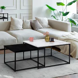 Comparateur de prix : IDMARKET MARKET ALASKA Tables gigognes - Effet marbre
