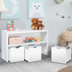 Comparateur de prix : IDMARKET Meuble rangement enfant MANA - Bois blanc