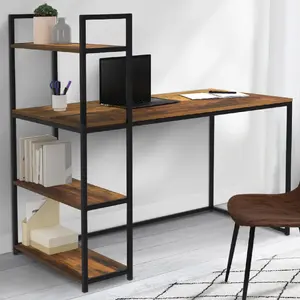 Comparateur de prix : Bureau industriel DAYTON - IDMARKET - Effet vieilli - 3 étagères