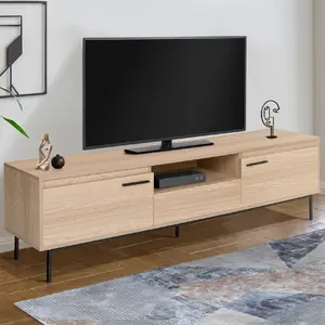Comparateur de prix : Idmarket - Meuble tv 180 cm seattle avec rangements design industriel