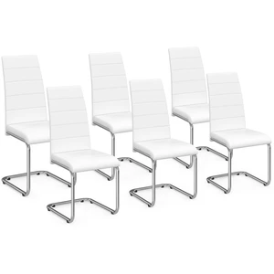 Comparateur de prix : IDMARKET Lot de 6 chaises MIA blanches pour salle à manger
