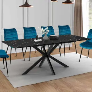 IDMARKET Table à manger extensible rectangle ALASKA 6-10 personnes eff... pas cher