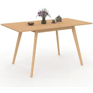 Comparateur de prix : ID MARKET Table à manger extensible rectangle noor 4-6 personnes effet bois 120-160 cm