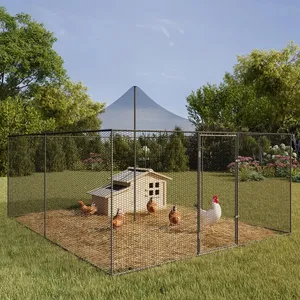 Comparateur de prix : IDMARKET Enclos poulailler acier galvanisé 12m² 3x4 m