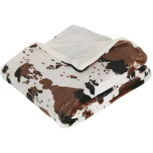 Comparateur de prix : Atmosphera Créateur D'intérieur - Plaid Vache - 130 x 160 cm et marron