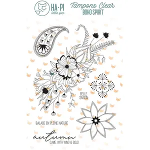HA PI Little Fox Tampons transparents Bouquet d'automne 7 pcs pas cher