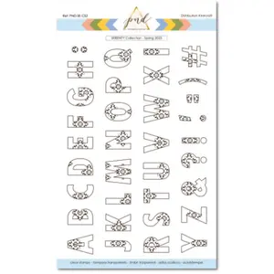 Papernova Design Tampons Transparent Alphabet 35 pcs