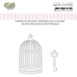 Mes p'tits ciseaux Matrice de découpe Cage et Clef 2 pcsVendu parscrapmalin