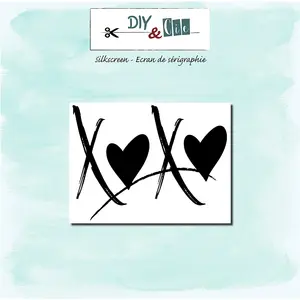DIY et Cie Pochoir Silkscreen Xoxo 10 x 15 cm