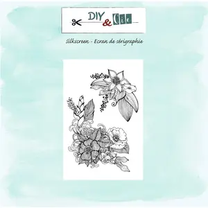 DIY et Cie Pochoir Silkscreen Parterre de fleurs 10 x 15 cmVendu parscrapmalin