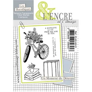 L'encre et l'image Tampon clear Un Moment de Détente 5 pcsVendu paramazon