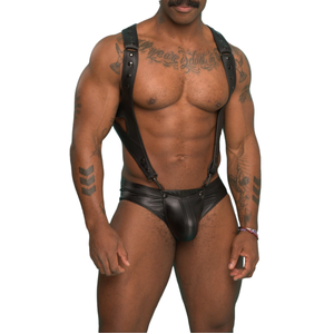 Body Slip NETTUNO Sparta's Harness Noir S pas cher