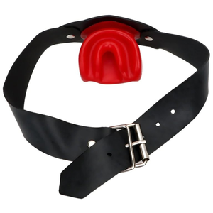 Bâillon en latex NO MORE Noir-Rouge 