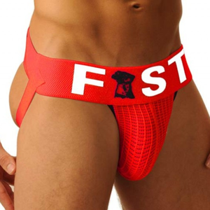 Jockstrap FIST LOGO Rouge XL pas cher